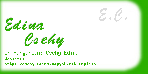 edina csehy business card